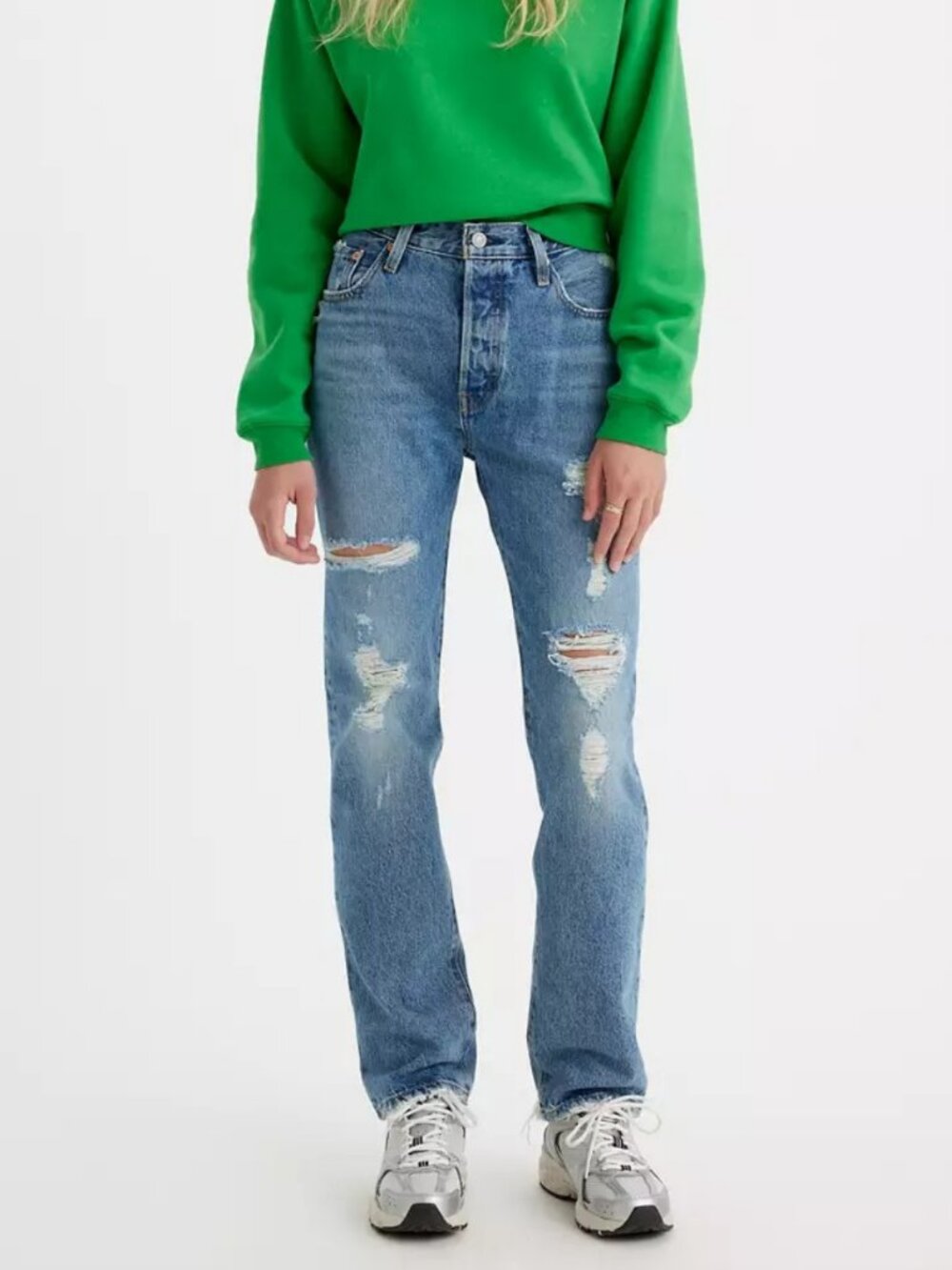 Levi's 501 Original Fit Women's Jeans Medium Wash Hits Different 24 x 30
